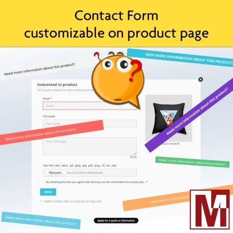 Dynamic contact form on product page